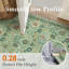 Tapis botanique rétro lavable à la machine avec envers antidérapant vert Elyra-131645118-131645111