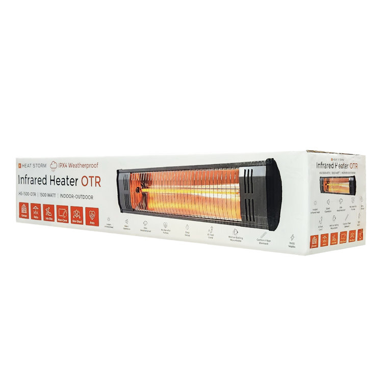 Heat Storm Electric Standing Patio Heater u0026 Reviews | Wayfair