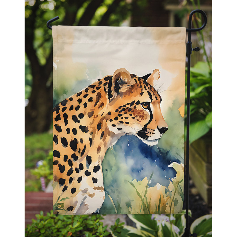Drapeau de jardin guépard