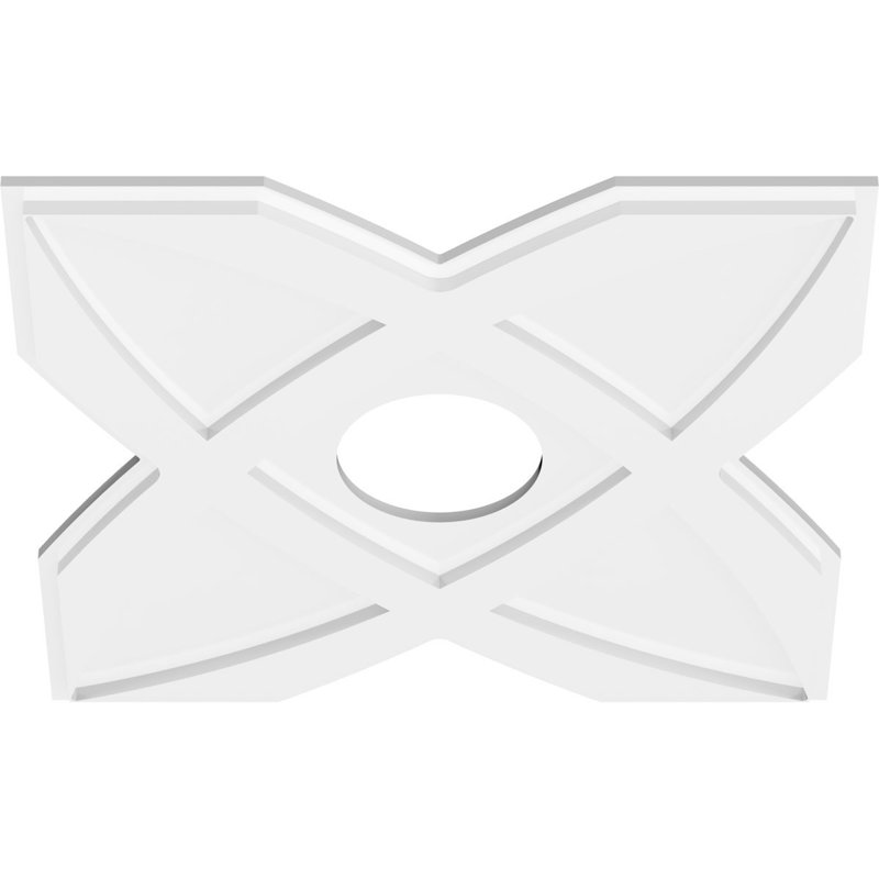 Médaillon de plafond contemporain en PVC de qualité architecturale Titus, H 24 po x l 24 po x P 1 po