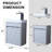 16" Mini Wall-mounted Gray Bathroom Vanity Set