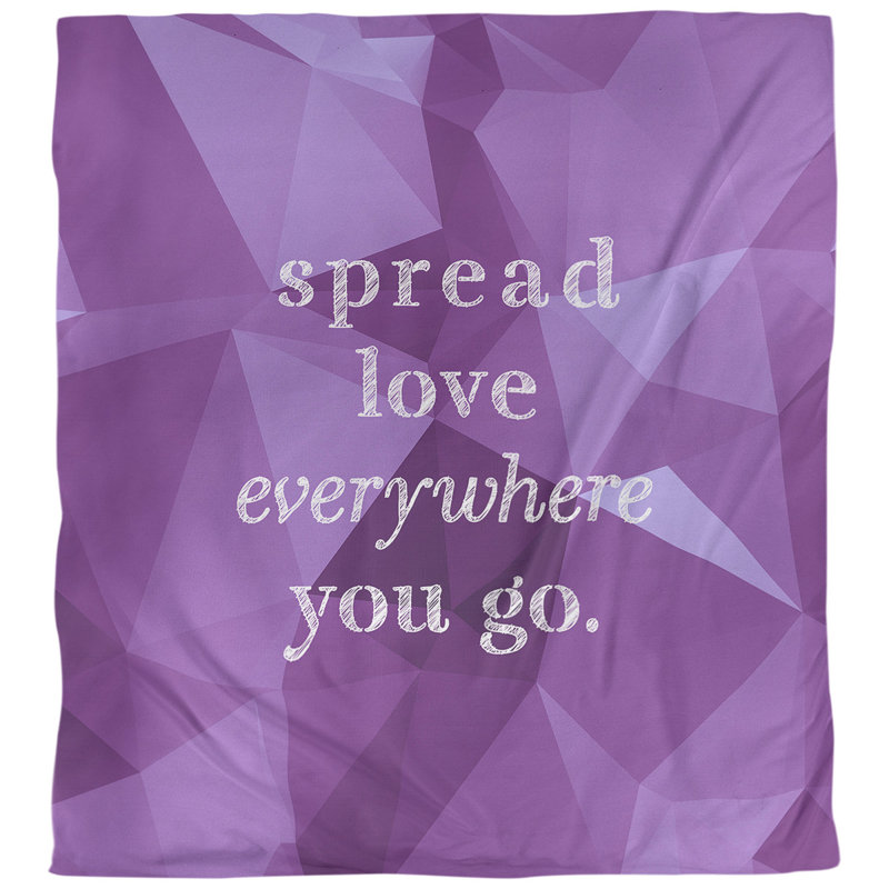Housse de couette simple spread love quot, Housse de couette pour grand lit, Améthyste