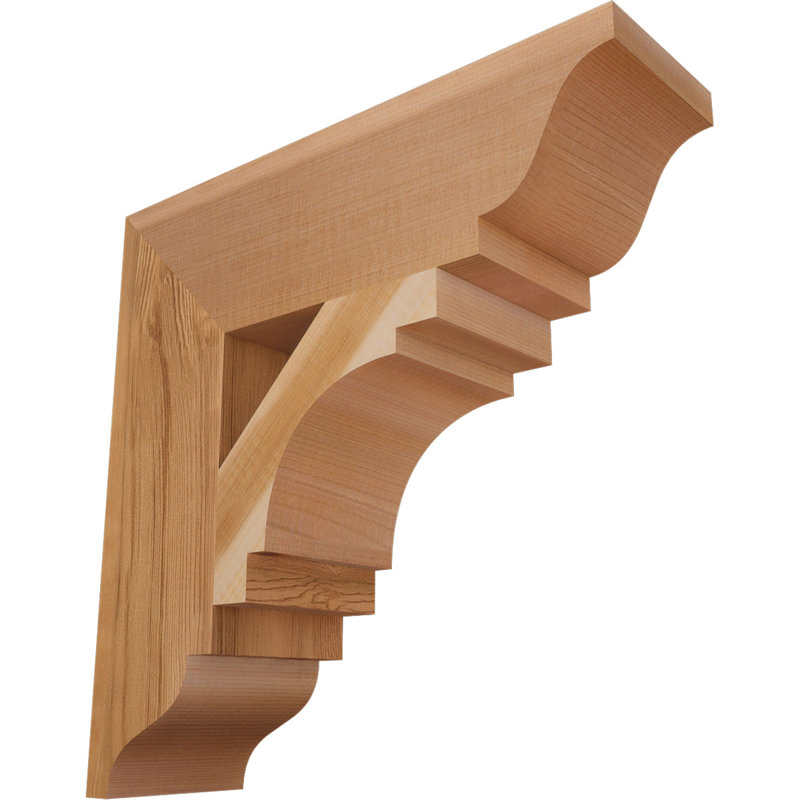 Support Merced, Cèdre rouge de l'Ouest (lisse), 14"H x 3.5"W x 14"D