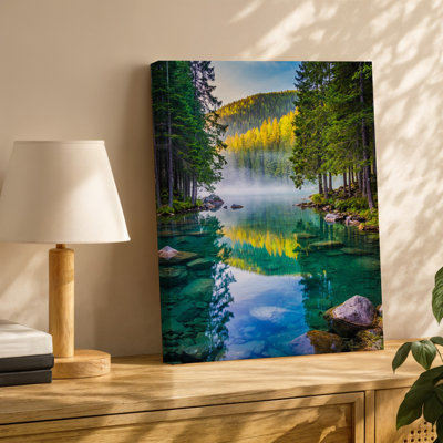 Reproduction d'art sur toile, "Une scène sereine dans la forêt"