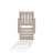 Shoreline Fully Assembled All-Weather Outdoor Folding Modern Adirondack Chair and Table Set-488664264