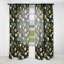 Motif botanique vert forêt II - Rideau floral - Velours obscurcissant - 1 panneau-107575219