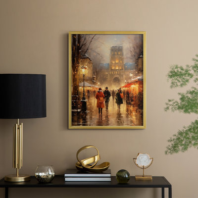 «Christmas Holiday Art» DCCxxx, reproduction encadrée - bois massif
