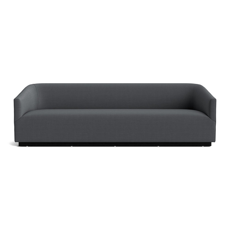 Canapé Cooper 96, H 29 po x l 96 po x P 35 po, Lin performance - gris anthracite, Noir