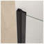 Porte de douche pivotante noire 30 po x 72 po - Verre trempé de 6 mm avec film antidéflagrant, demi-cadre en aluminium et poignée en acier inoxydable