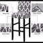 Housse pour tabouret de bar Jacquard - Paquet de 4 housses extensibles pour chaise de salle à manger pivotante courte