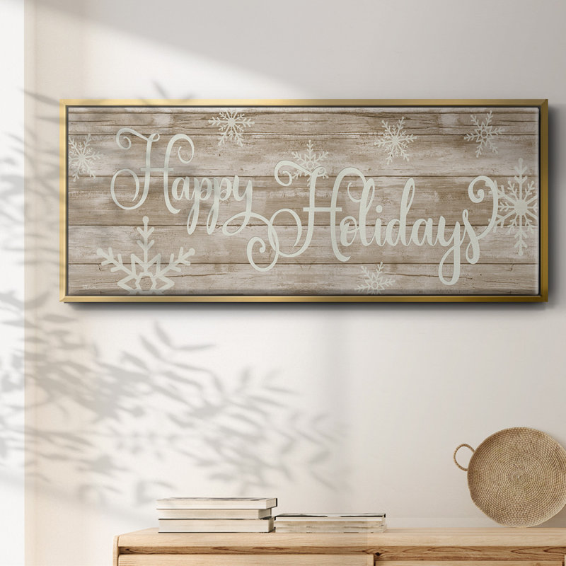 Happy Holidays- Framed Canvas