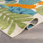 Tapis floral intérieur / extérieur beige / bleu marine / bleu sarcelle / vert / orange-1435367777-1435971255
