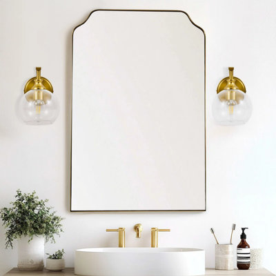 Miroir de salle de bain Modern Cadre en acier inoxydable