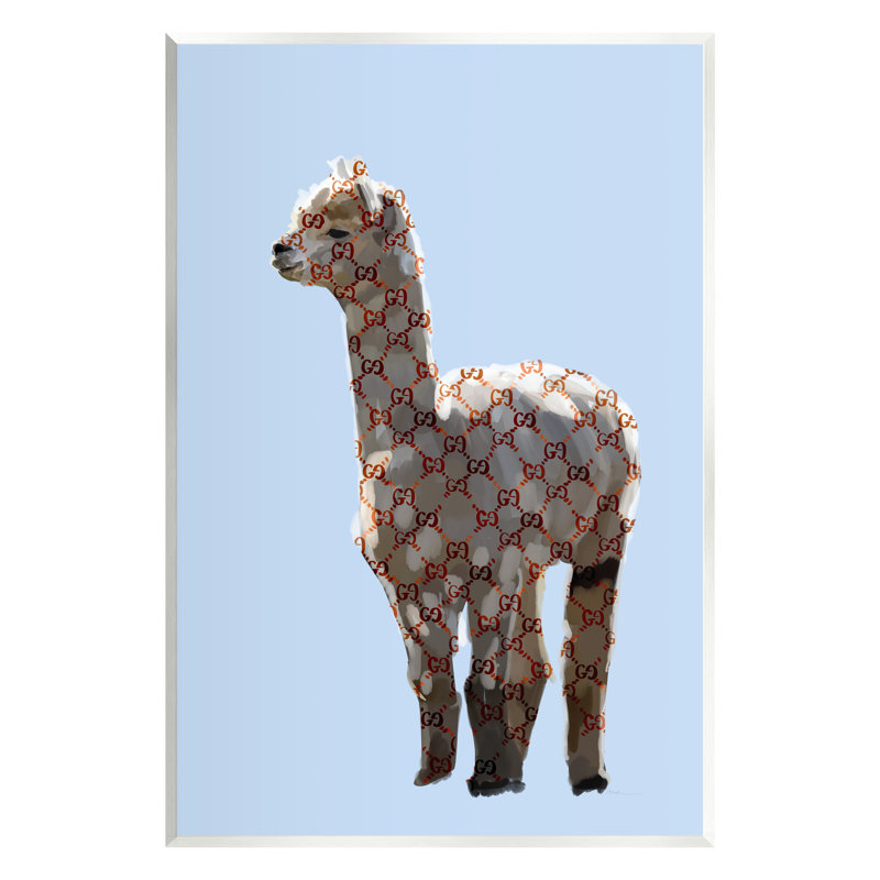 «Glam Llama Fashion» par Amelia Noyes - impression, H 15 po x l 10 po x P 0,5 po, Unframed