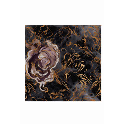 «Floral Luxe Rose Symphony II», reproduction d'art moderne sans cadre