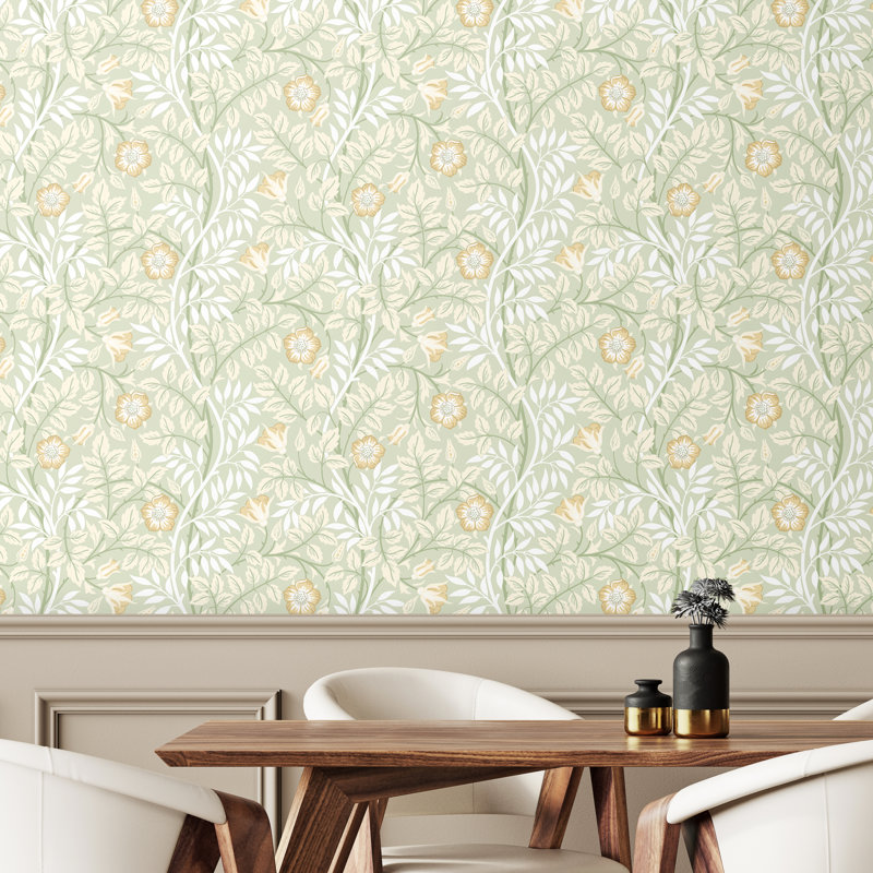 Padstow 10m x 50cm Matte Wallpaper Roll, Sage Green