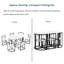 Ensemble de table de salle à manger 7 pièces avec faux marbre