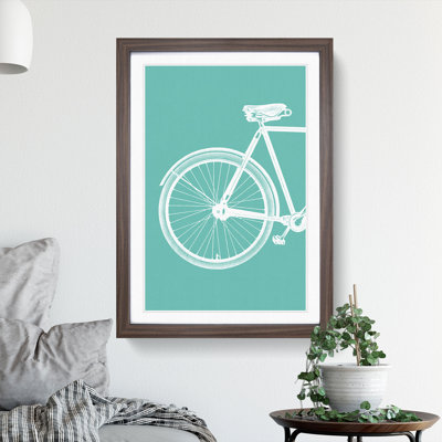 Bicycle No.1 Teal - Picture Frame Graphic Art