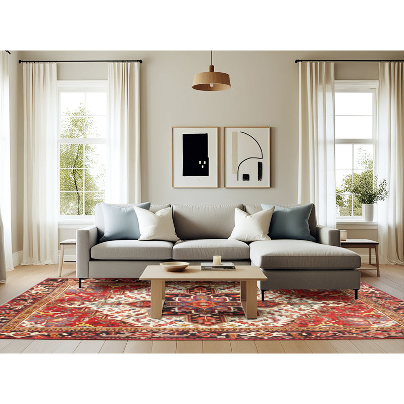 Oriental Indoor Rug, Rectangle 6' x 9'