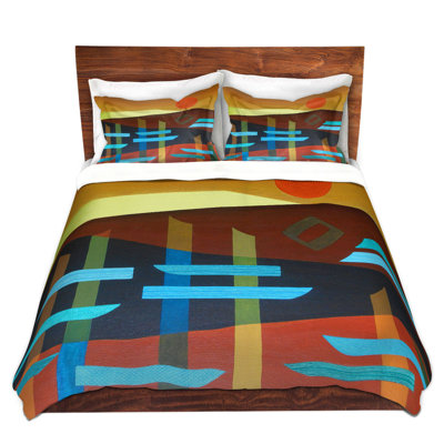 Ensemble de housse de couette en microfibre DiaNoche par Jennifer Baird - Glyphs 1