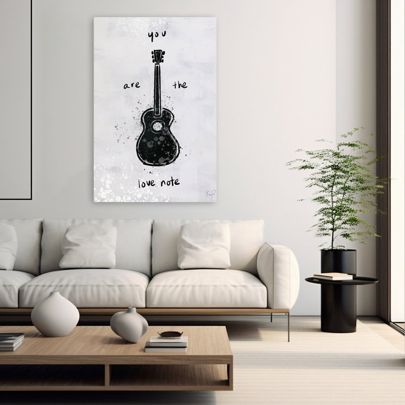 Turn It Up VII - Guitare acoustique noir, gris, art, H 60 po x l 40 po