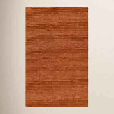Guiness Hand Loomed Wool Rust Rug