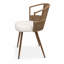Ensemble de 2 chaises de salle à manger en rotin PE avec coussin en molleton douce.