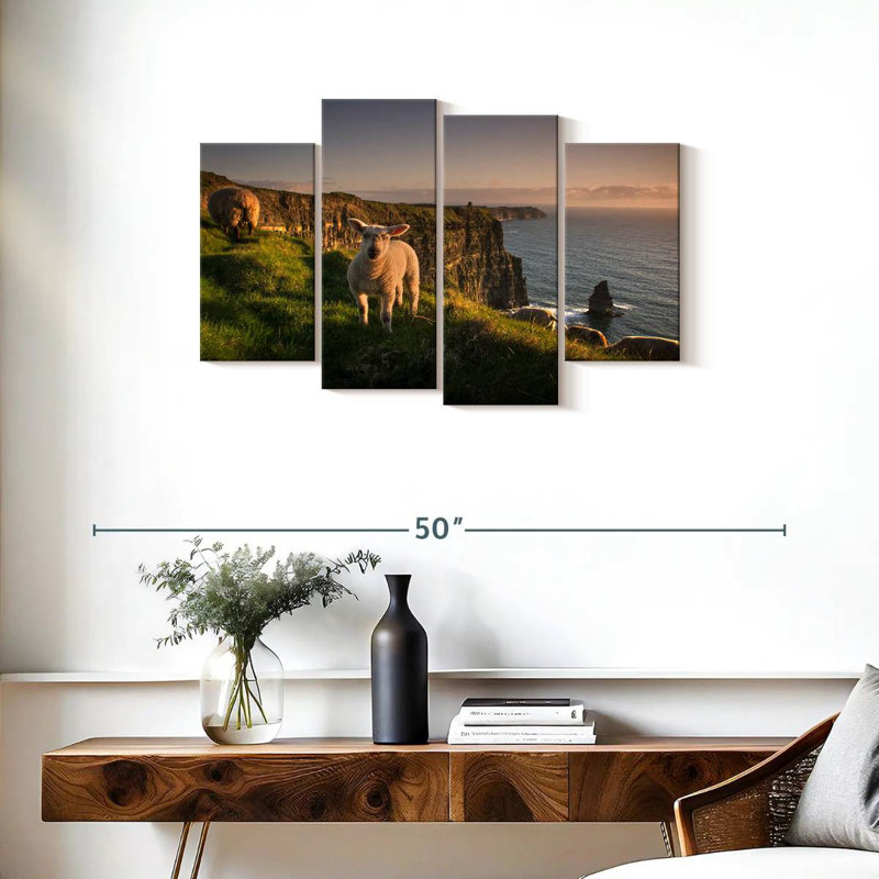 Brampt Moher Cliffs Sheep, 22"H x 36"W