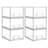 6 Pack Clear Stackable Storage Drawers