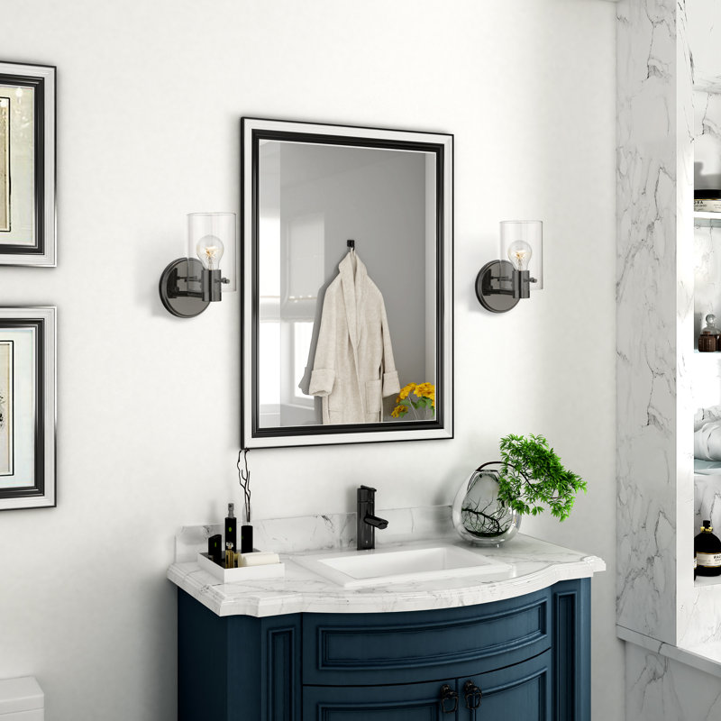 Rosia Steel Wall Sconce, Black Chrome