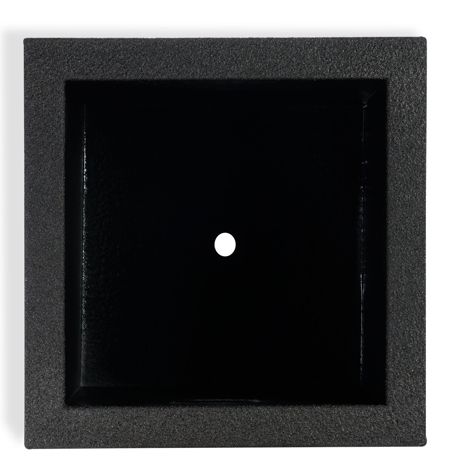 Gita Large Lightweight Outdoor 23" x 23" x 19" Square Planter Box, Black Granite
