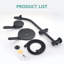 Pomme de douche double avec douche à main, pluie de 7,5 pouces et poche à 10 modes, barre coulissante réglable, nettoyage par jet à haute pression, tuyau en acier inoxydable de 5 pi, fixation murale - F00539