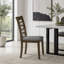 Ensemble de 4 chaises de salle à manger à dossier croisé en noyer, design moderne-1931816967