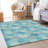 Premium Machine Washable Prisco Teal Rug-153990928