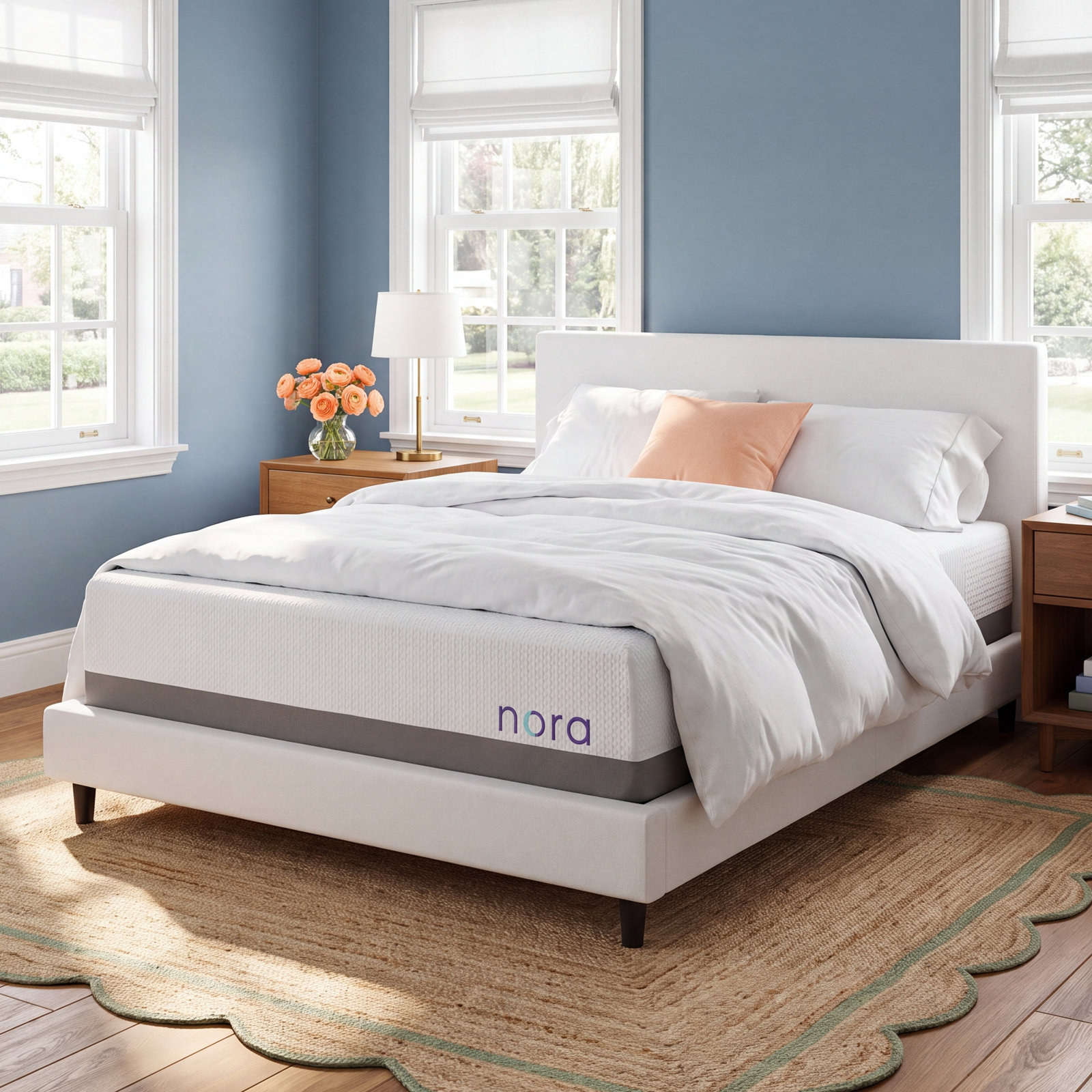 Nora Medium Cooling Gel Memory Foam Mattress with Cooling Cover, Queen, 12"