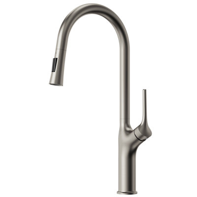 Robinet de cuisine rétractable à poignée simple avec fonction double