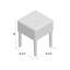 Tabouret de coiffeuse sans dossier Magallon