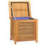 Dakota Fields Atousa 60cm W Water Resistant Teak Solid Wood Deck Box in Brown