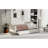 Upholstered Twin XL Size Daybed With LED Belt And Trundle, Beige