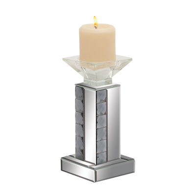 Chandelles en verre en bois