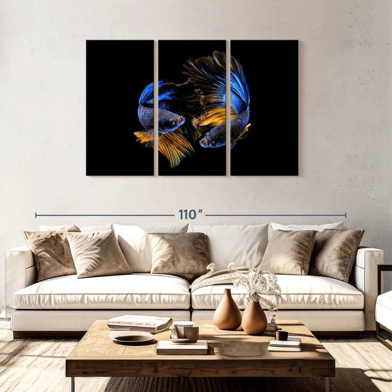Brampt Neon Betta Fish, 48" H x 74" W