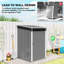 Outsunny 3.3 x 3.4 ft Lean to Garden Shed Metal-121683032