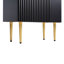 " black bathroom vanity: combo cabinet with ceramic sink | right-side storage, space-saving design (107 characters)