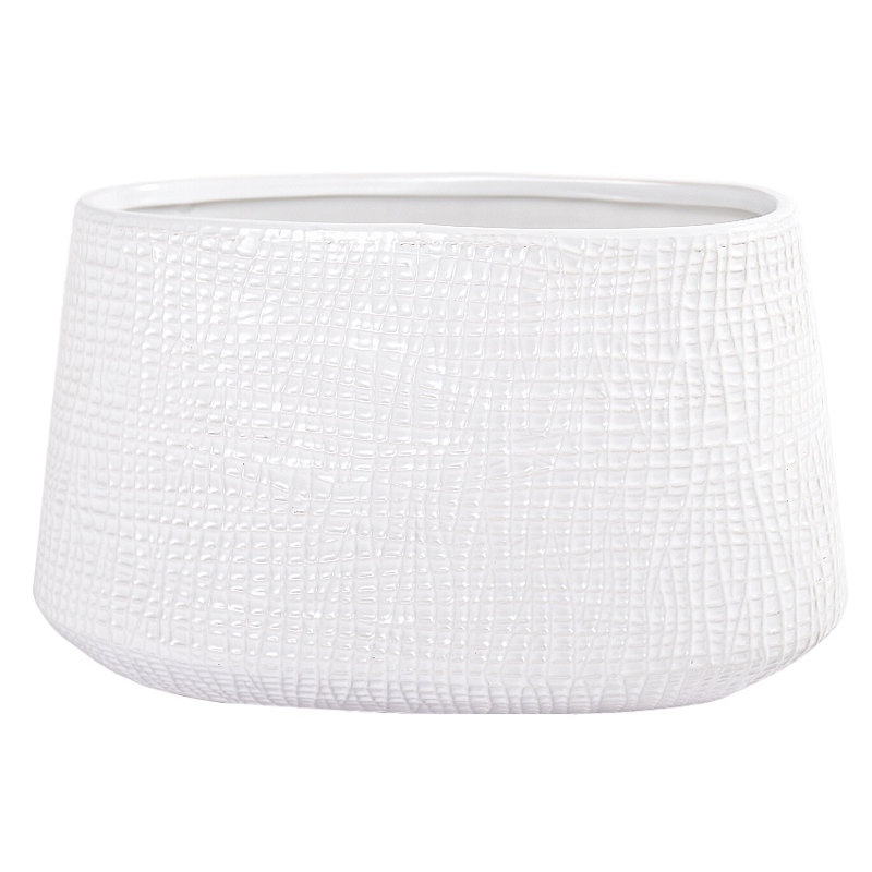 Rajish Handmade Ceramic Table Vase, White