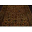 Tapis botanique doré en laine noué à la main 6 pi 2 po x 9 pi 5 po