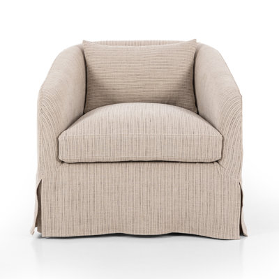 Topanga Slipcover Swivel Chair-Laine Flint