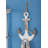 Wooden Anchor White Wall Decor with Hanging Rope
