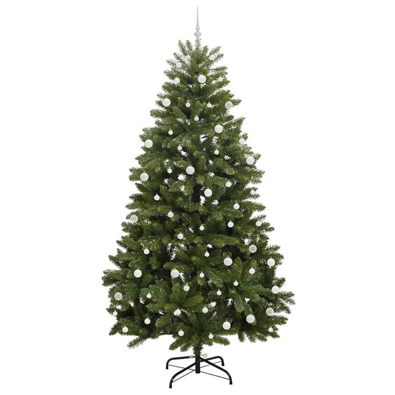 Artificial Christmas Tree with Stand Green PVC and Metal, 8.86 ft