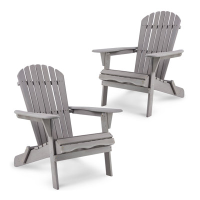 Wood Lounge Patio Chair For Garden Outdoor Wooden Folding Adirondack Chair Set Of 2 Solid Cedar Wood Lounge Patio Chair For Garden, Lawn, Backyard,