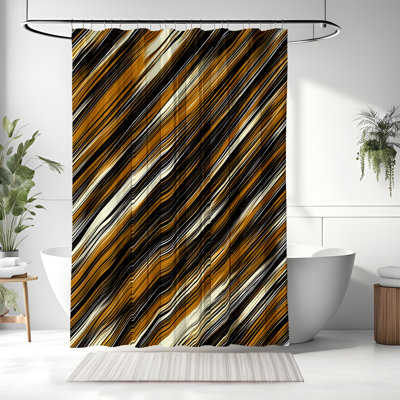 Rideau de douche avec tapis de bain